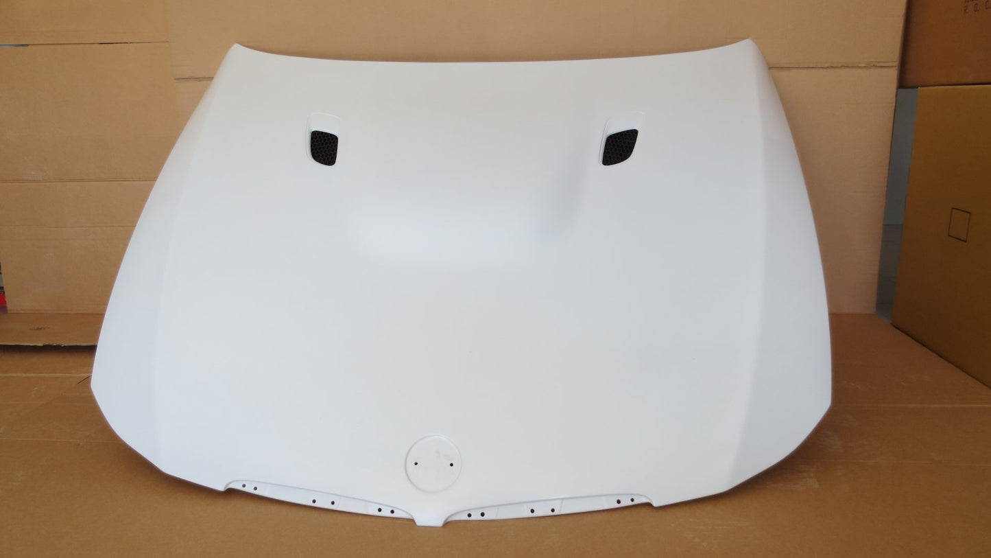 Top View of Bonnet for BMW E90 LCI M3 Look. Made from 1st grade FRP (reinforced fiberglass)