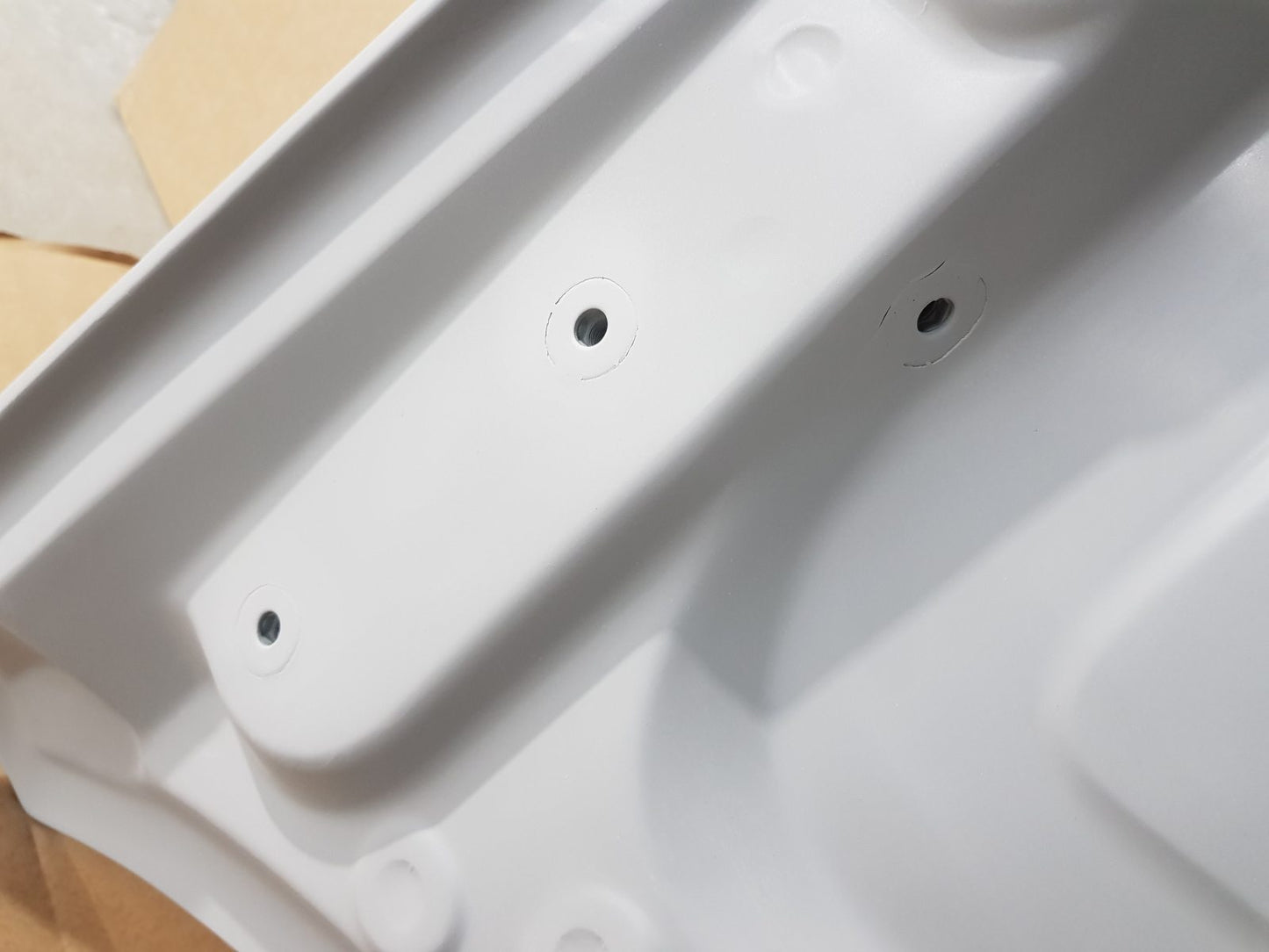 Underside of Bonnet for BMW E90 LCI M3 Look. Made from 1st grade FRP (reinforced fiberglass)