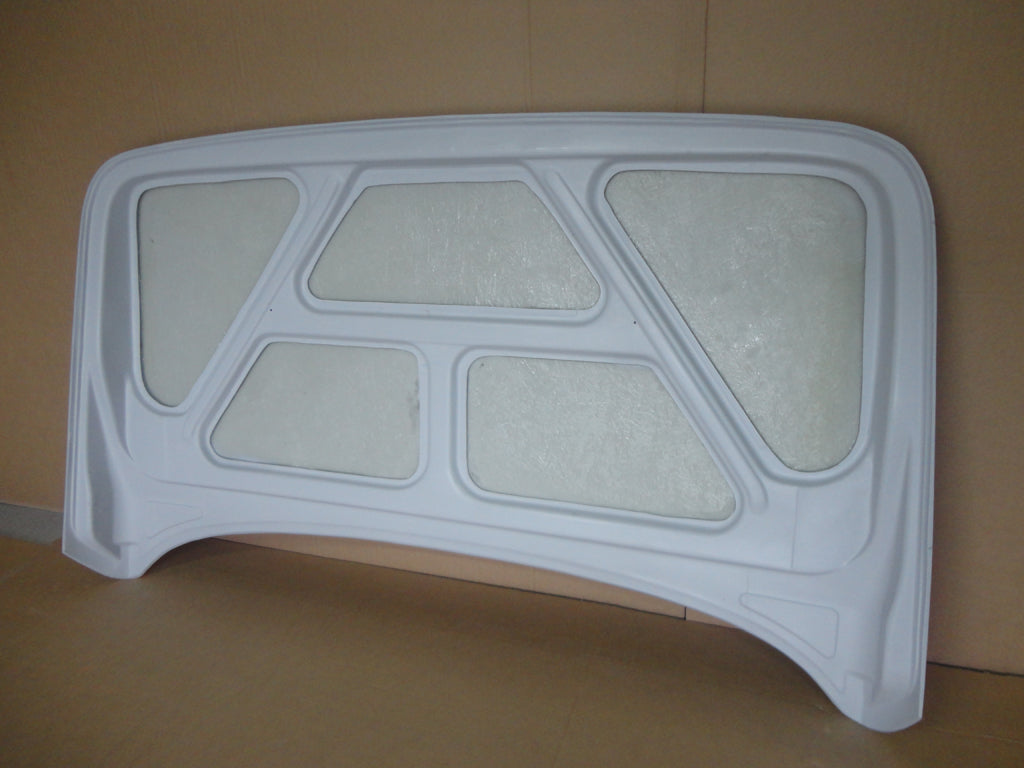 Underside Angled View of Trunk for BMW 2002 Racing. Made from 1st grade FRP (reinforced fiberglass).