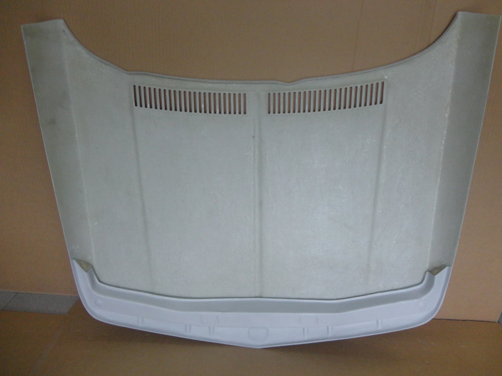 Front View of Bonnet Hood for BMW 2002 Racing. Made from 1st grade FRP (reinforced fiberglass)