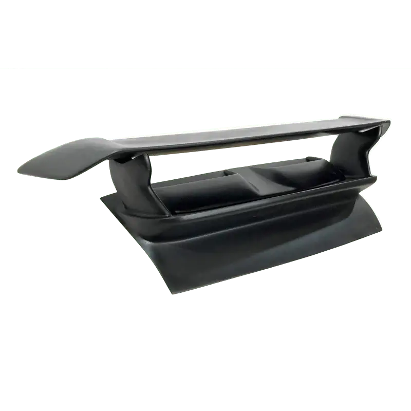 TRUNK SPOILER PORSCHE 911 997 in black, shown from the side three-quarter product view