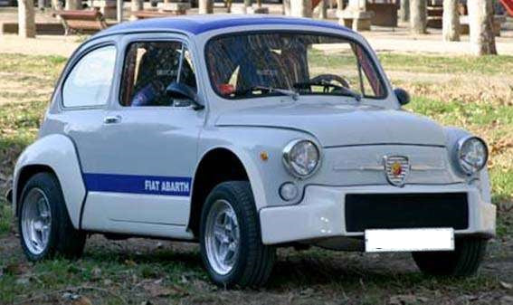Front Spoiler/Bumper & Rear Wheel Arches of Body Kit for Fiat 600 Abarth. Made from 1st grade FRP (reinforced fiberglass)