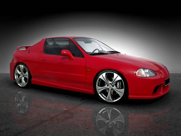 Side skirts for Honda CRX Del Sol Atlanta, featuring a low-profile aerodynamic design that enhances the sporty look of the car.