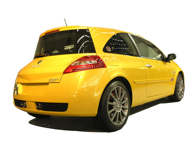 Back View of Rear Bumper for Renault Megane II 06-08 F1 Team on vehicle. Made from 1st grade FRP (reinforced fiberglass)