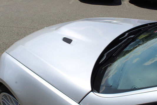 Bonnet for BMW E92-E93 Pre-LCI M3 Look (06-10) on vehicle. Made from 1st grade FRP (reinforced fiberglass)