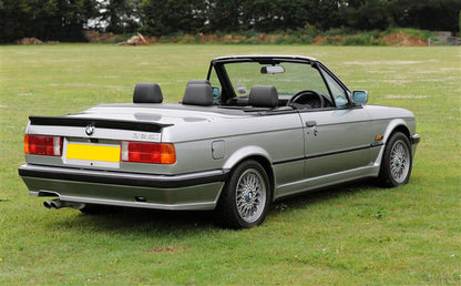 Back View of Rear Bumper Add-on BMW E30 PH1 (82-87) Hartage H23 Look on vehicle. Made from 1st grade FRP (reinforced fiberglass)
