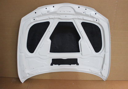 Full underside view of bonnet BMW 1 Series E81/E82/E87/E88 M1, featuring reinforced panel structure and insulation areas.