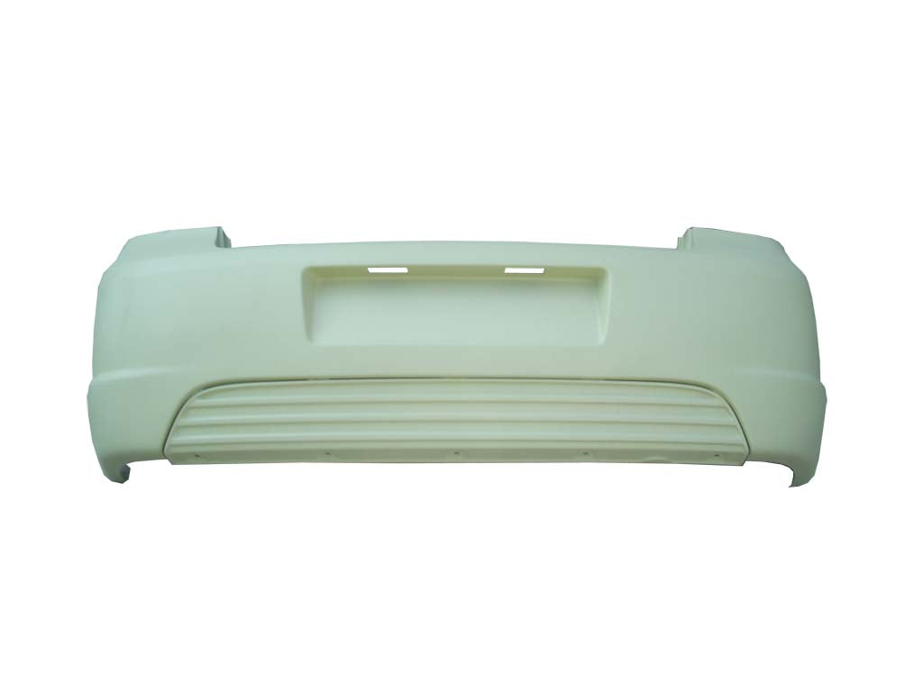 Unpainted fiberglass rear bumper panel for Volkswagen Golf IV R-Line I, top view.