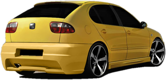Yellow Seat Leon 1M with a custom rear bumper design.
