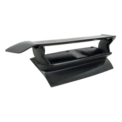TRUNK SPOILER PORSCHE 911 997 in black, shown from the side three-quarter product view