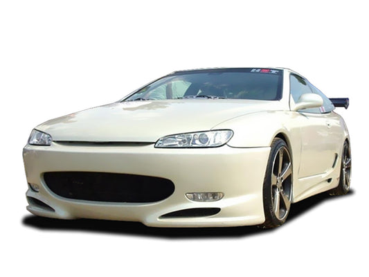 Front View of Front Bumper Peugeot 406 Domus on vehicle. Made from 1st grade FRP (reinforced fiberglass)