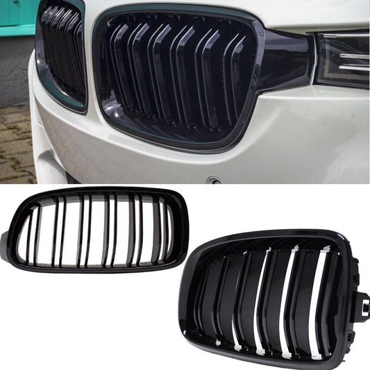 FRONT GRILLE DOUBLE BAR BMW 3 SERIES F30 F31 M4 LOOK M-DESIGN